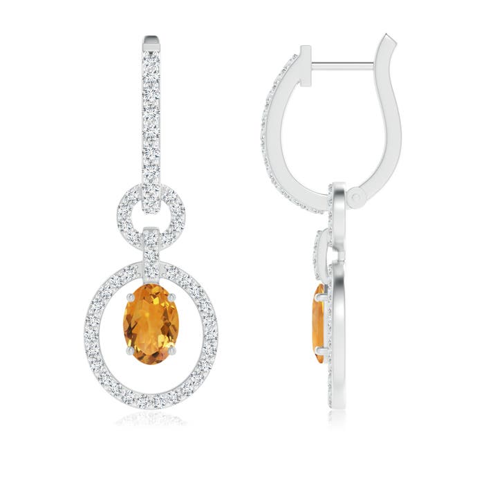 AA - Citrine / 1.35 CT / 14 KT White Gold