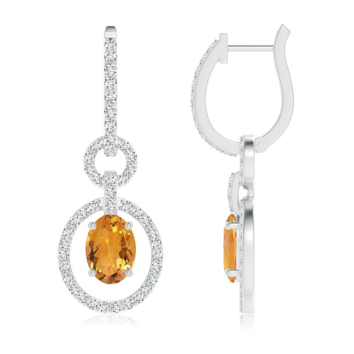 AA - Citrine / 2.12 CT / 14 KT White Gold