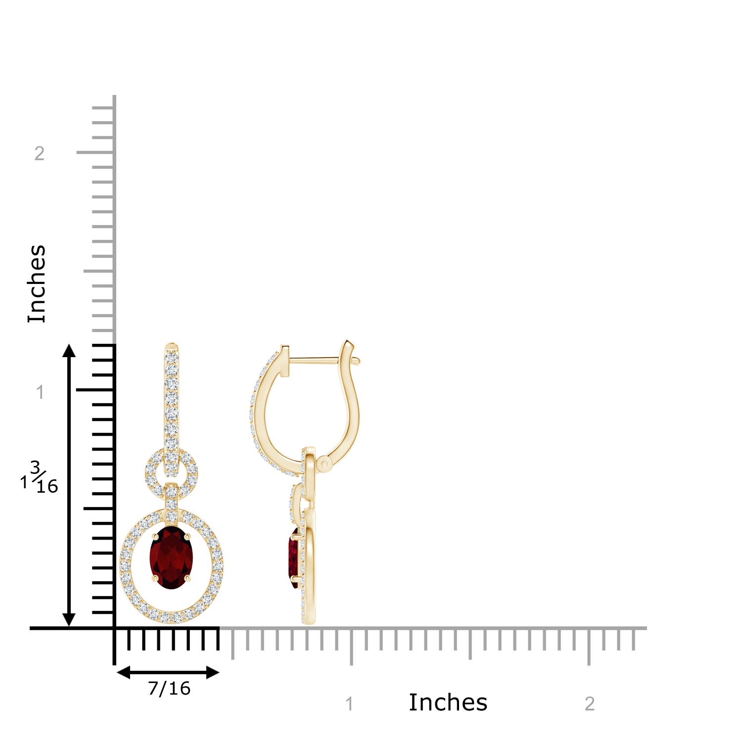 A - Garnet / 1.65 CT / 14 KT Yellow Gold