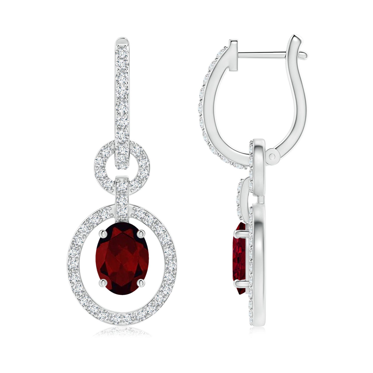 A - Garnet / 2.42 CT / 14 KT White Gold