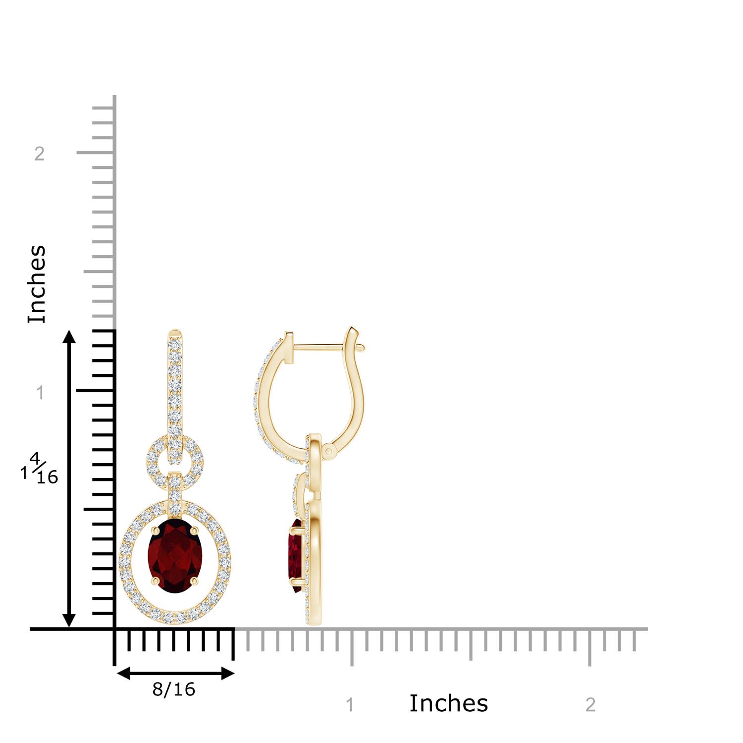 A - Garnet / 2.42 CT / 14 KT Yellow Gold