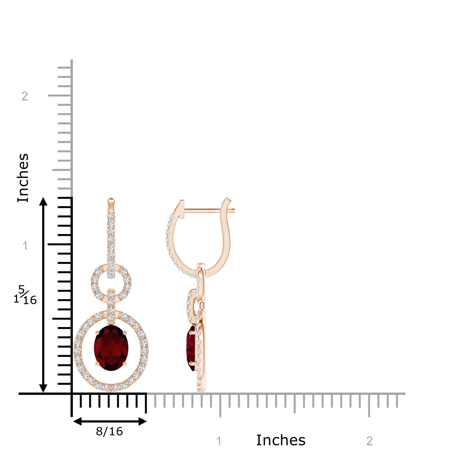 A - Garnet / 3.68 CT / 14 KT Rose Gold