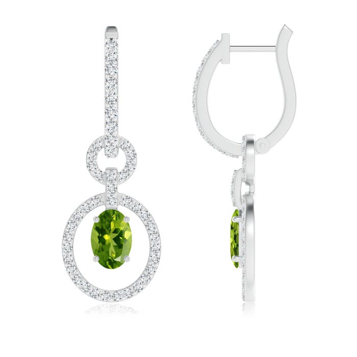 AAAA - Peridot / 1.51 CT / 14 KT White Gold