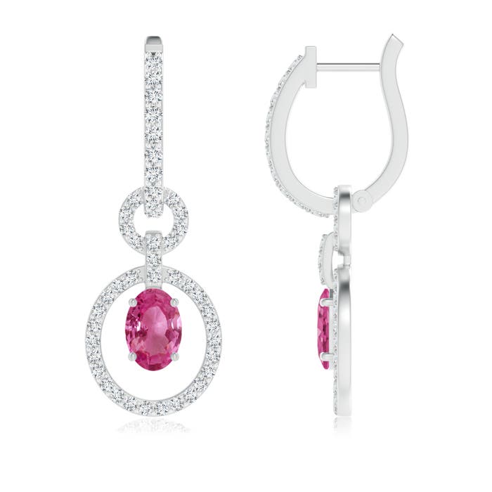 AAAA - Pink Sapphire / 1.65 CT / 14 KT White Gold