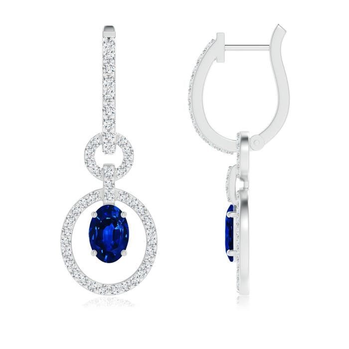 AAAA - Blue Sapphire / 1.75 CT / 14 KT White Gold