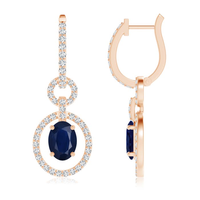 A - Blue Sapphire / 2.32 CT / 14 KT Rose Gold