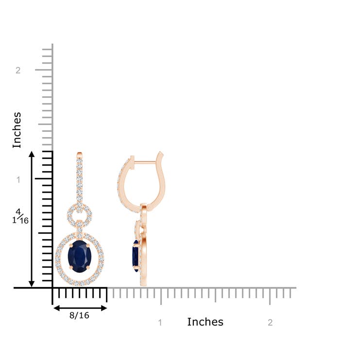 A - Blue Sapphire / 2.32 CT / 14 KT Rose Gold