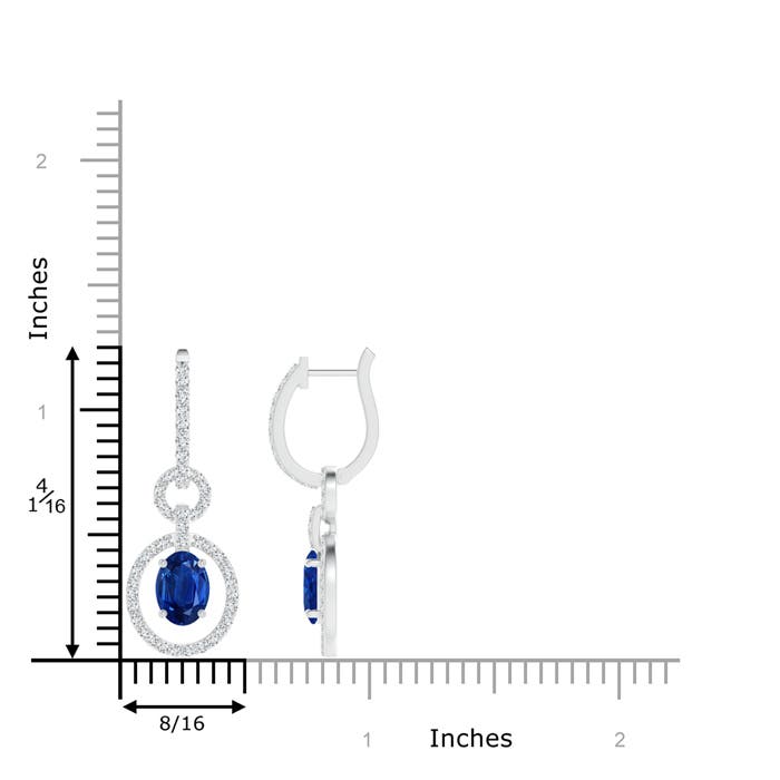 AAA - Blue Sapphire / 2.32 CT / 14 KT White Gold