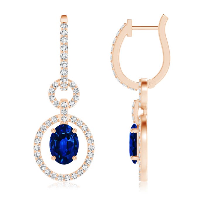 AAAA - Blue Sapphire / 2.32 CT / 14 KT Rose Gold