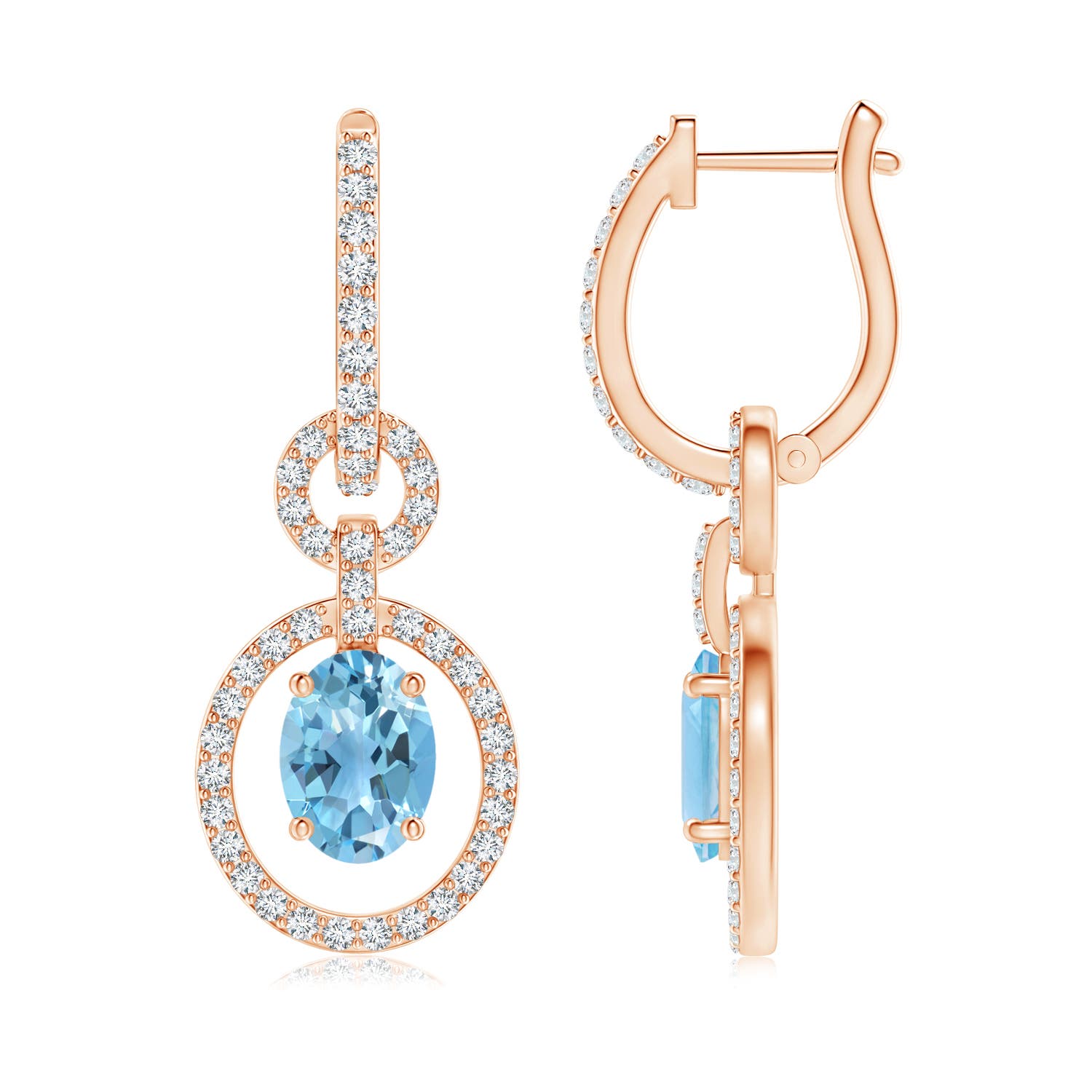 A - Swiss Blue Topaz / 2.52 CT / 14 KT Rose Gold