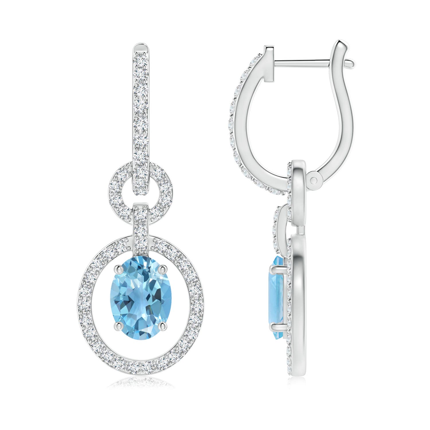 A - Swiss Blue Topaz / 2.52 CT / 14 KT White Gold