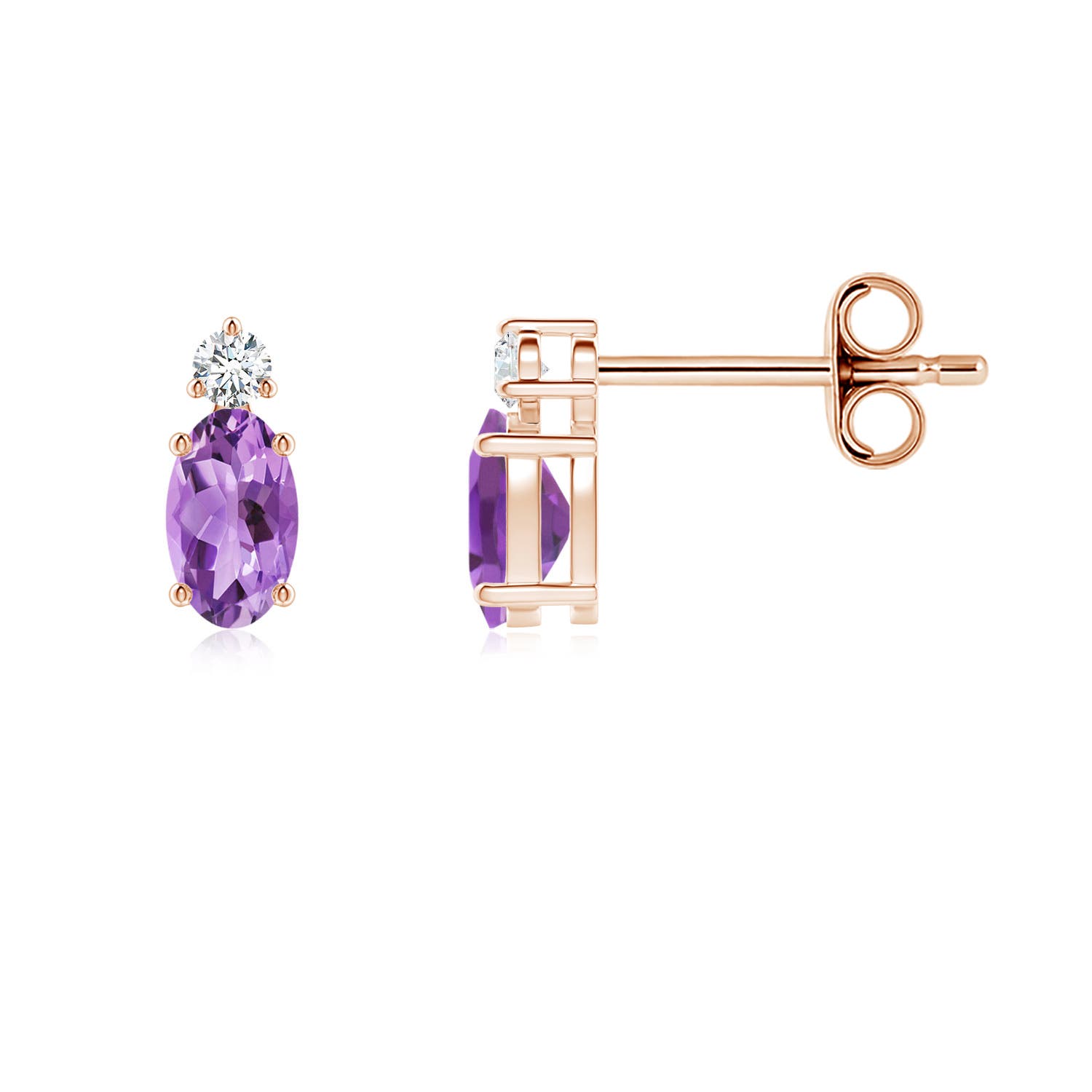 A - Amethyst / 0.45 CT / 14 KT Rose Gold