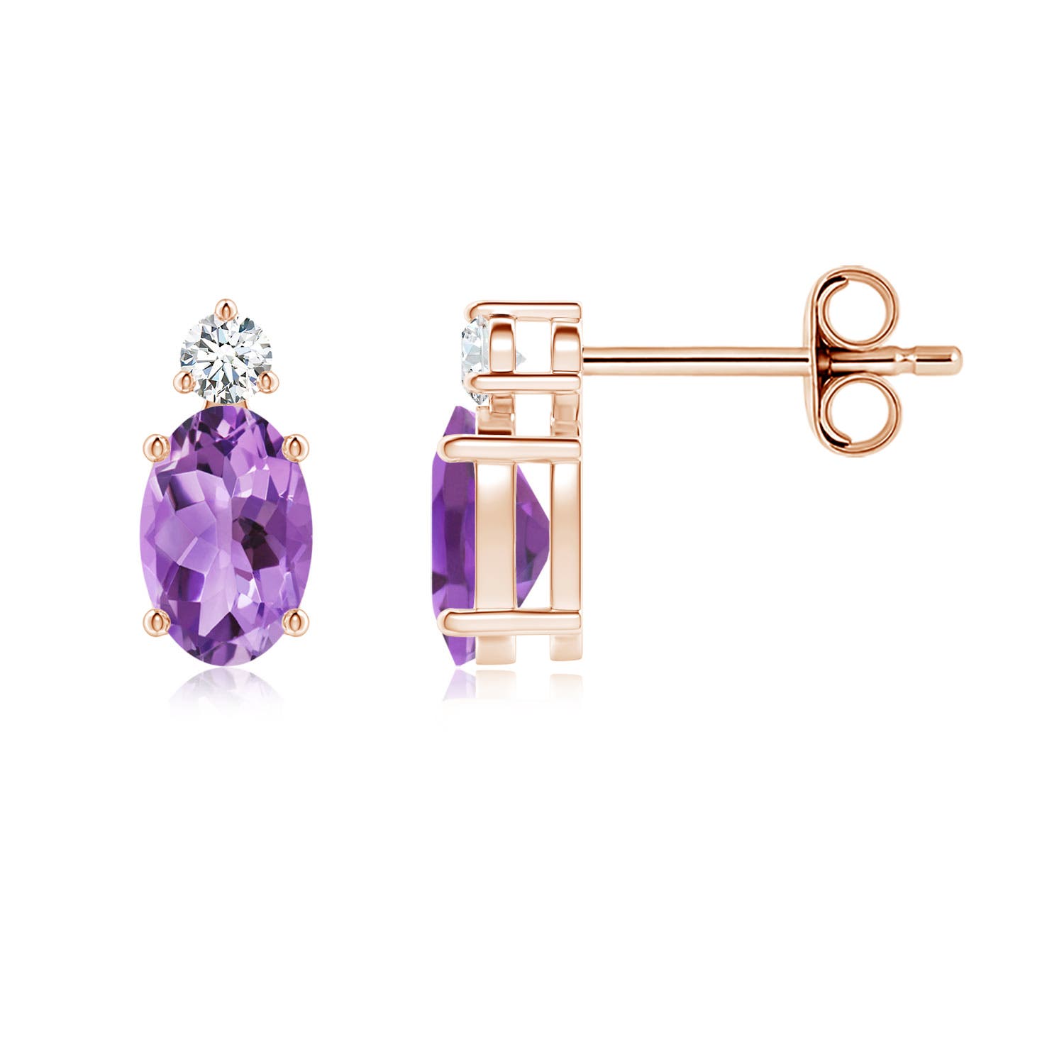 A - Amethyst / 0.88 CT / 14 KT Rose Gold