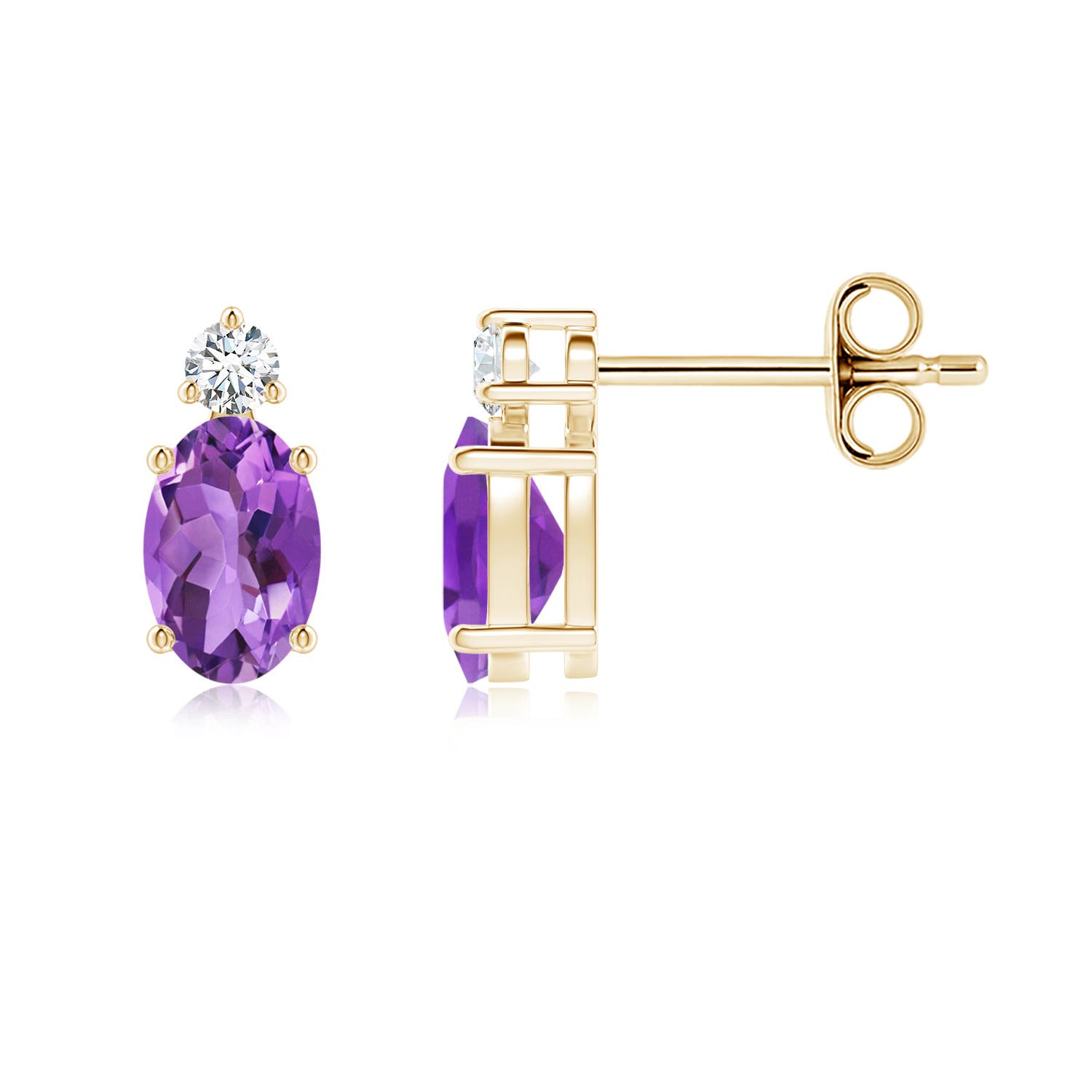 AA - Amethyst / 0.88 CT / 14 KT Yellow Gold