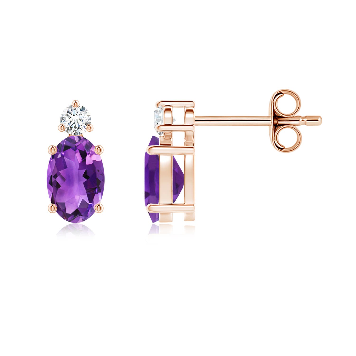 AAA - Amethyst / 0.88 CT / 14 KT Rose Gold