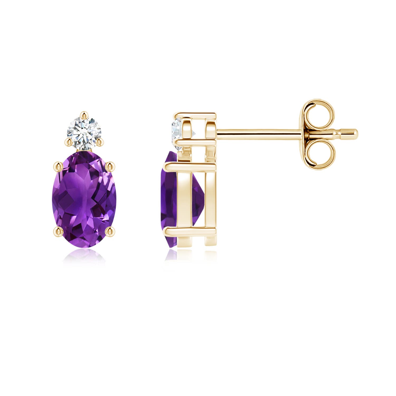 AAAA - Amethyst / 0.88 CT / 14 KT Yellow Gold