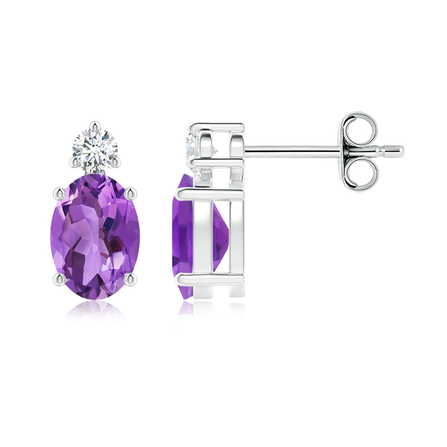 AA - Amethyst / 1.54 CT / 14 KT White Gold