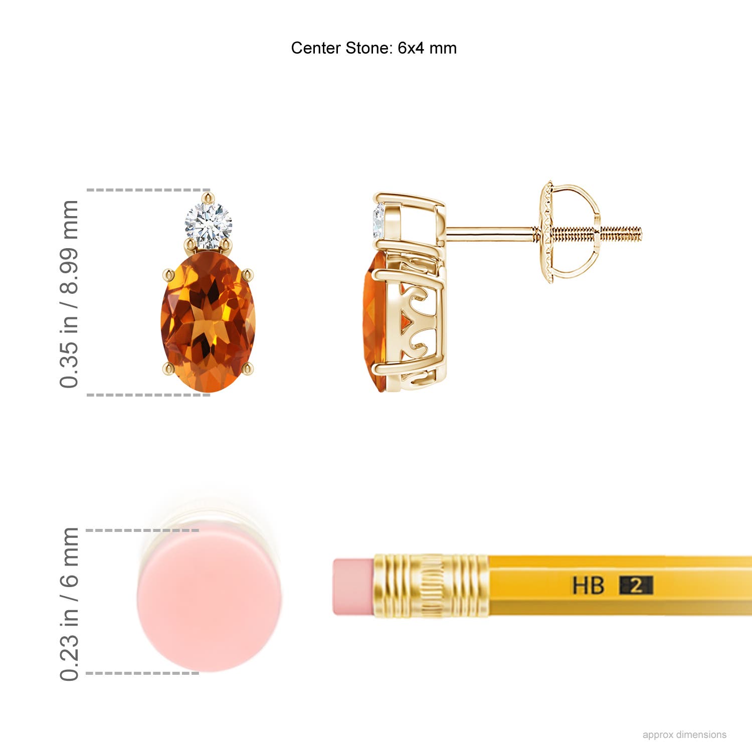 AAAA - Citrine / 0.88 CT / 14 KT Yellow Gold