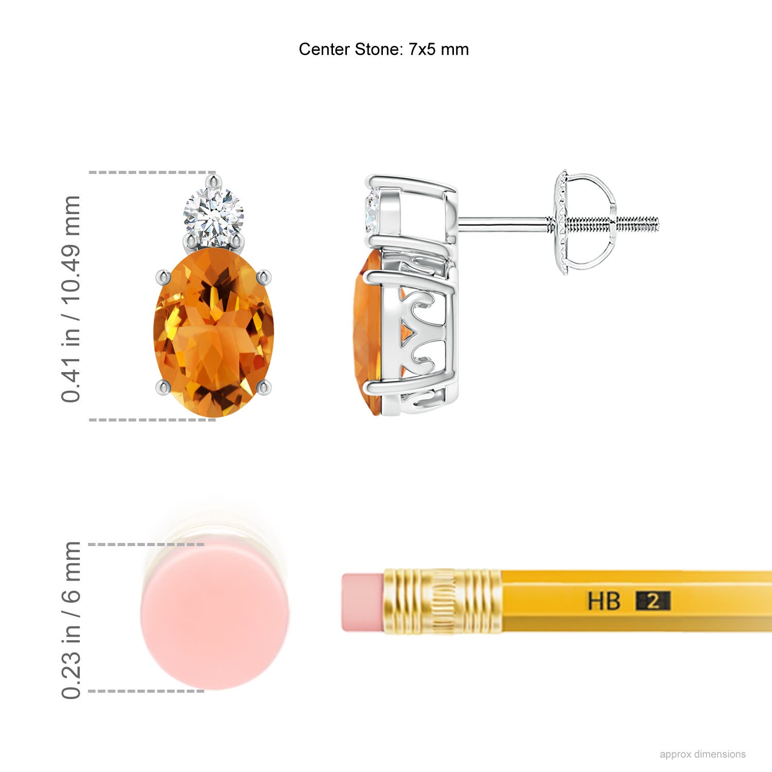 AAA - Citrine / 1.64 CT / 14 KT White Gold