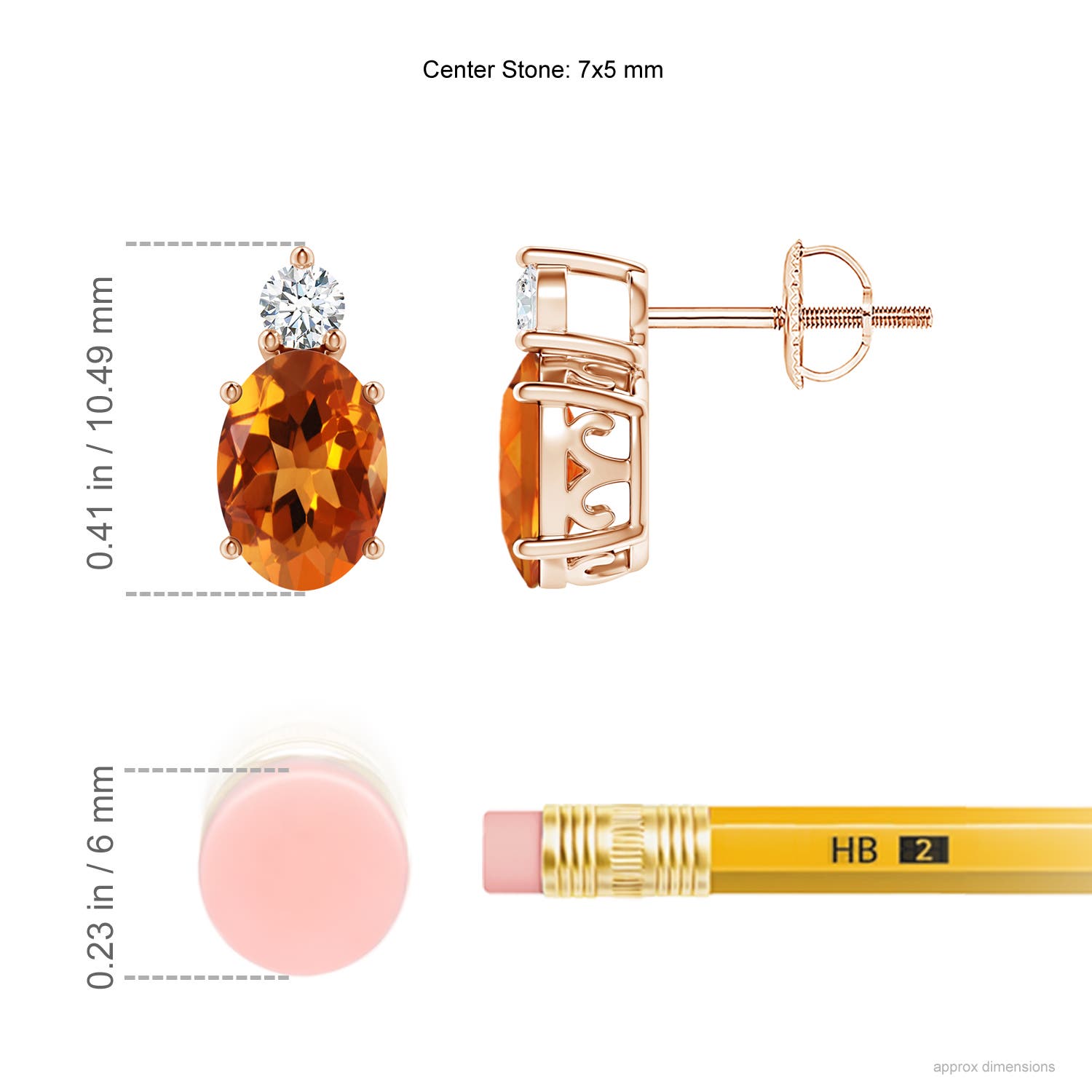 AAAA - Citrine / 1.64 CT / 14 KT Rose Gold