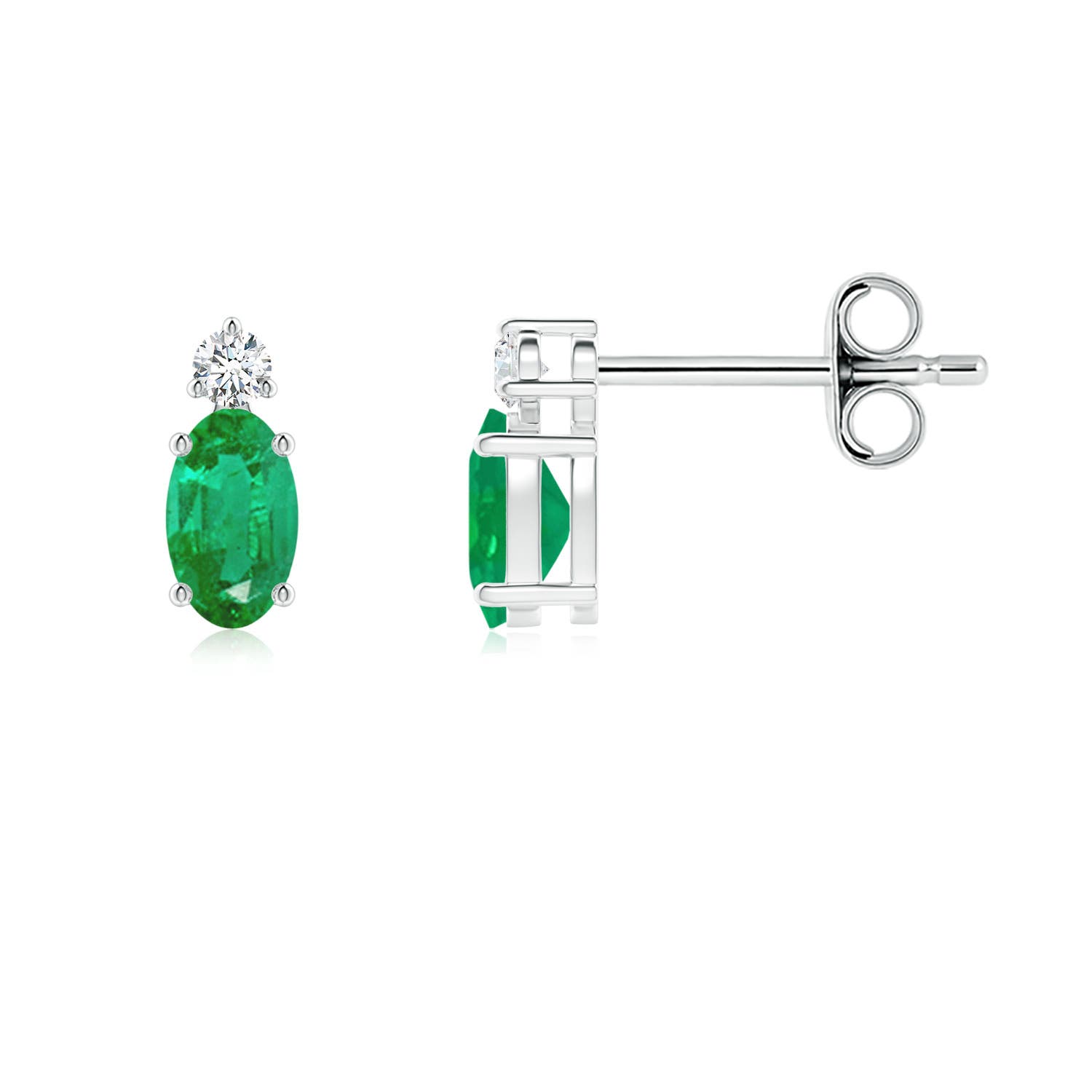 AA - Emerald / 0.45 CT / 14 KT White Gold