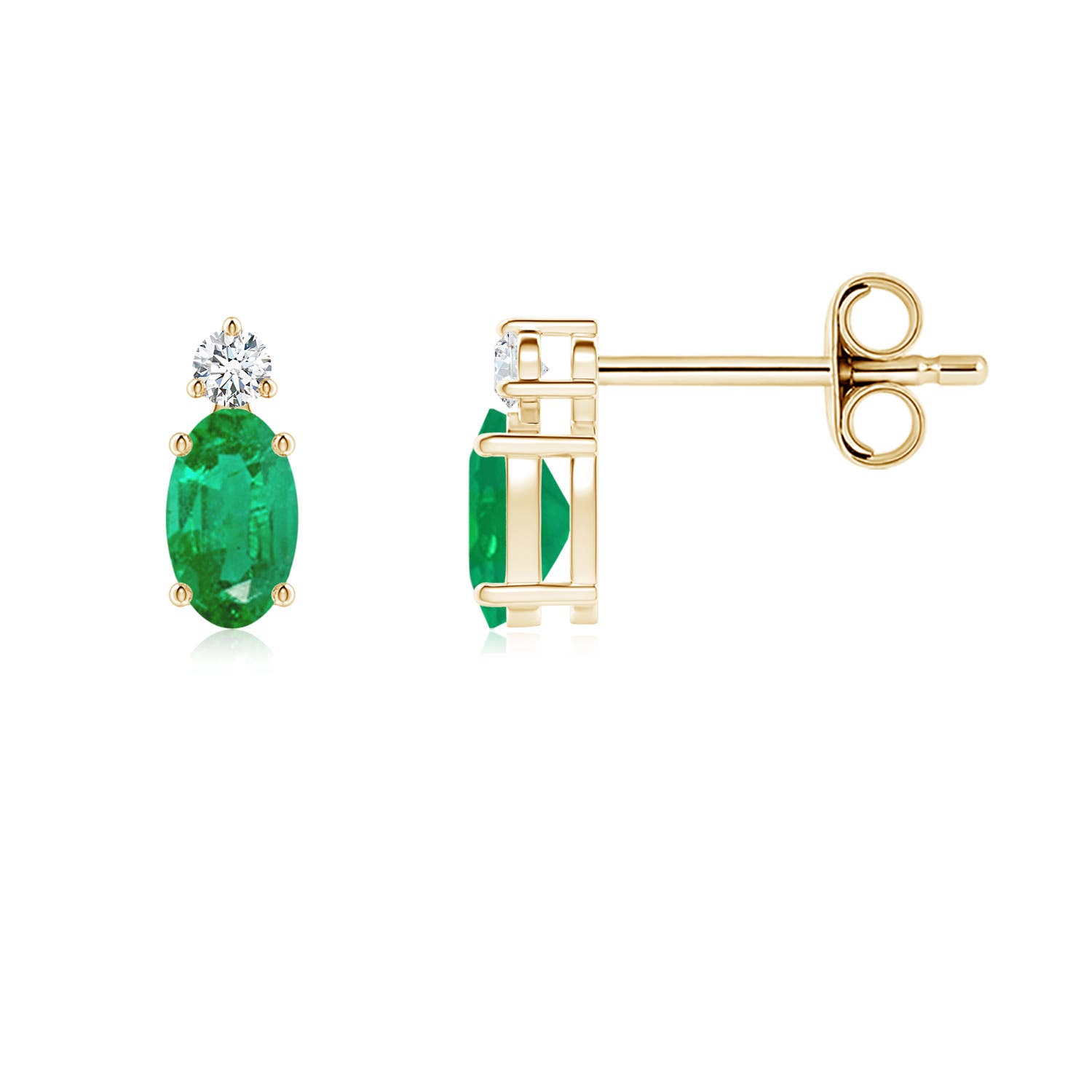 AA - Emerald / 0.45 CT / 14 KT Yellow Gold