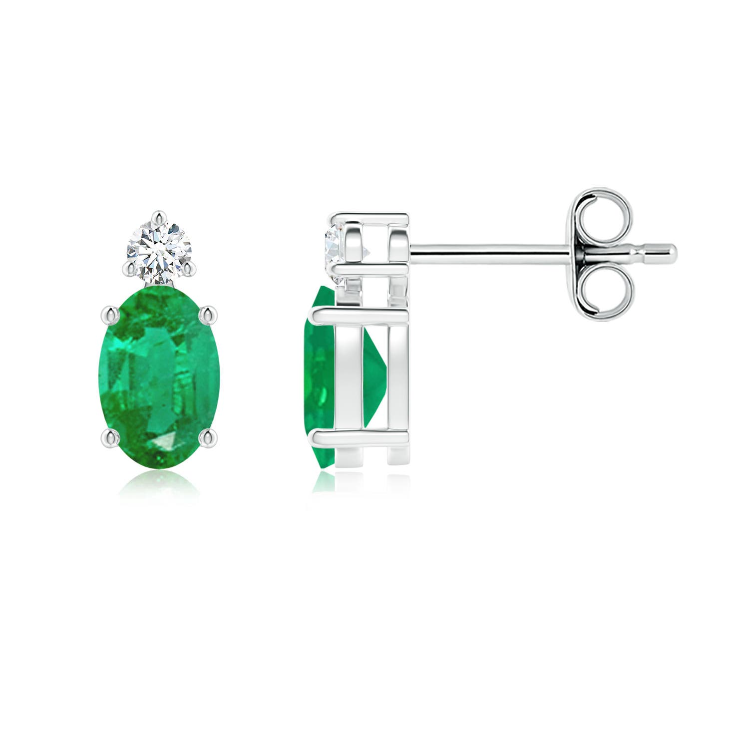 AA - Emerald / 0.88 CT / 14 KT White Gold