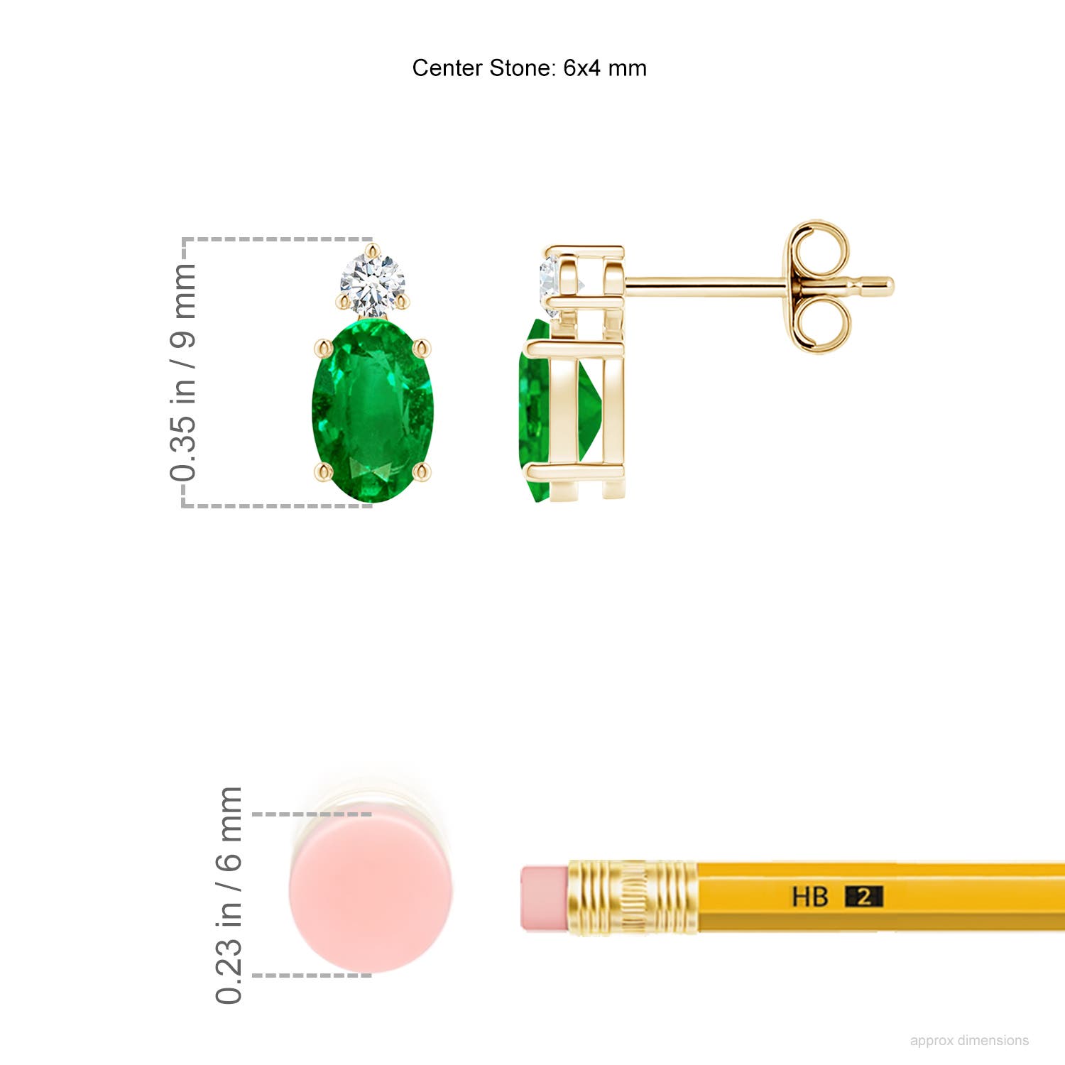 AAAA - Emerald / 0.88 CT / 14 KT Yellow Gold