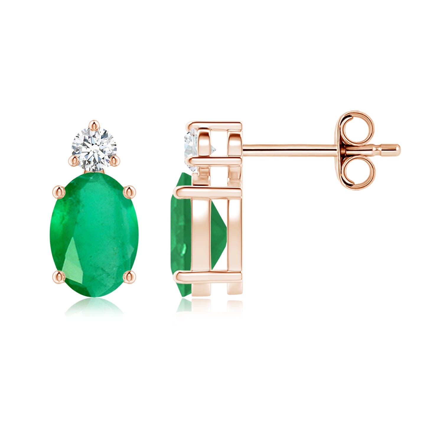 A - Emerald / 1.46 CT / 14 KT Rose Gold