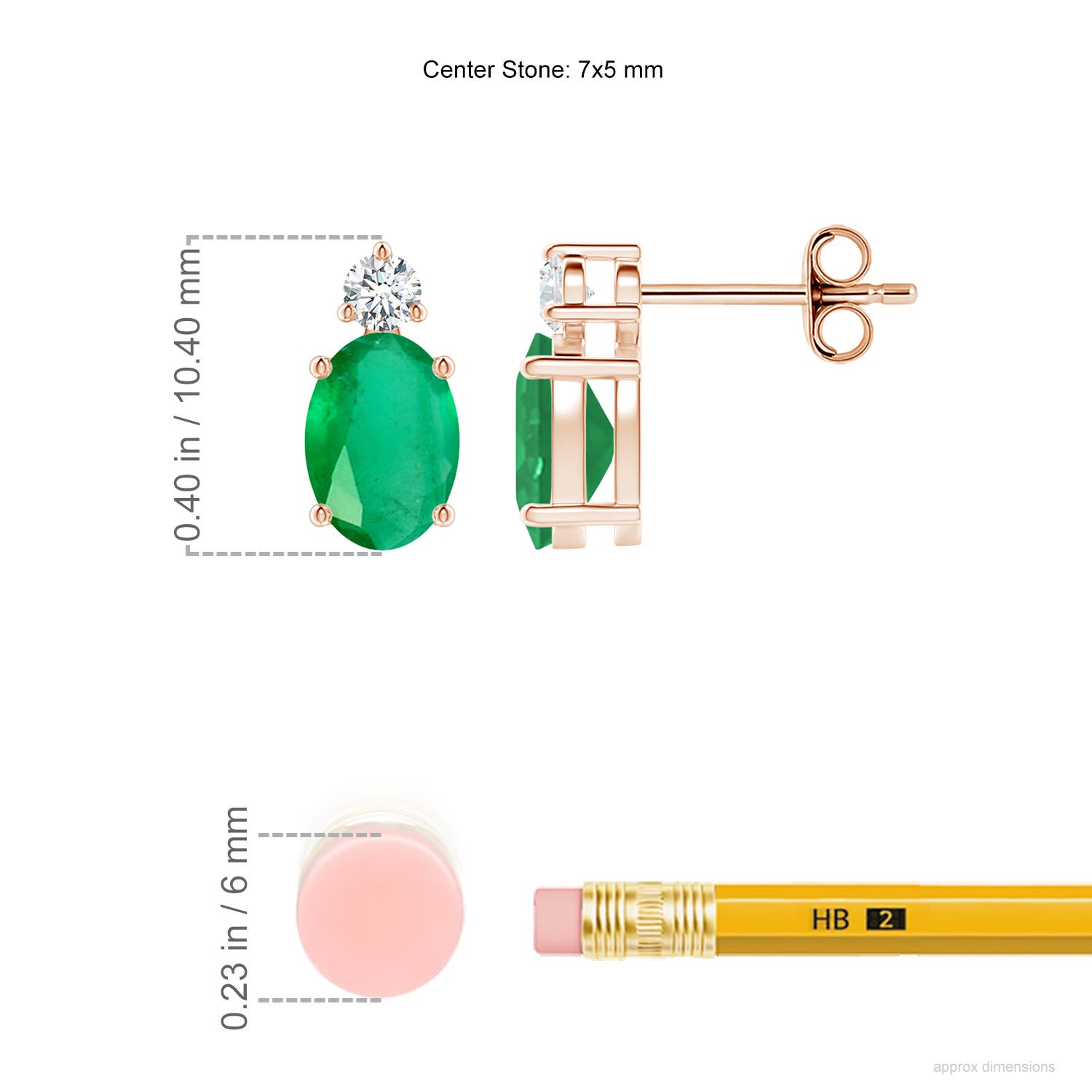 A - Emerald / 1.46 CT / 14 KT Rose Gold