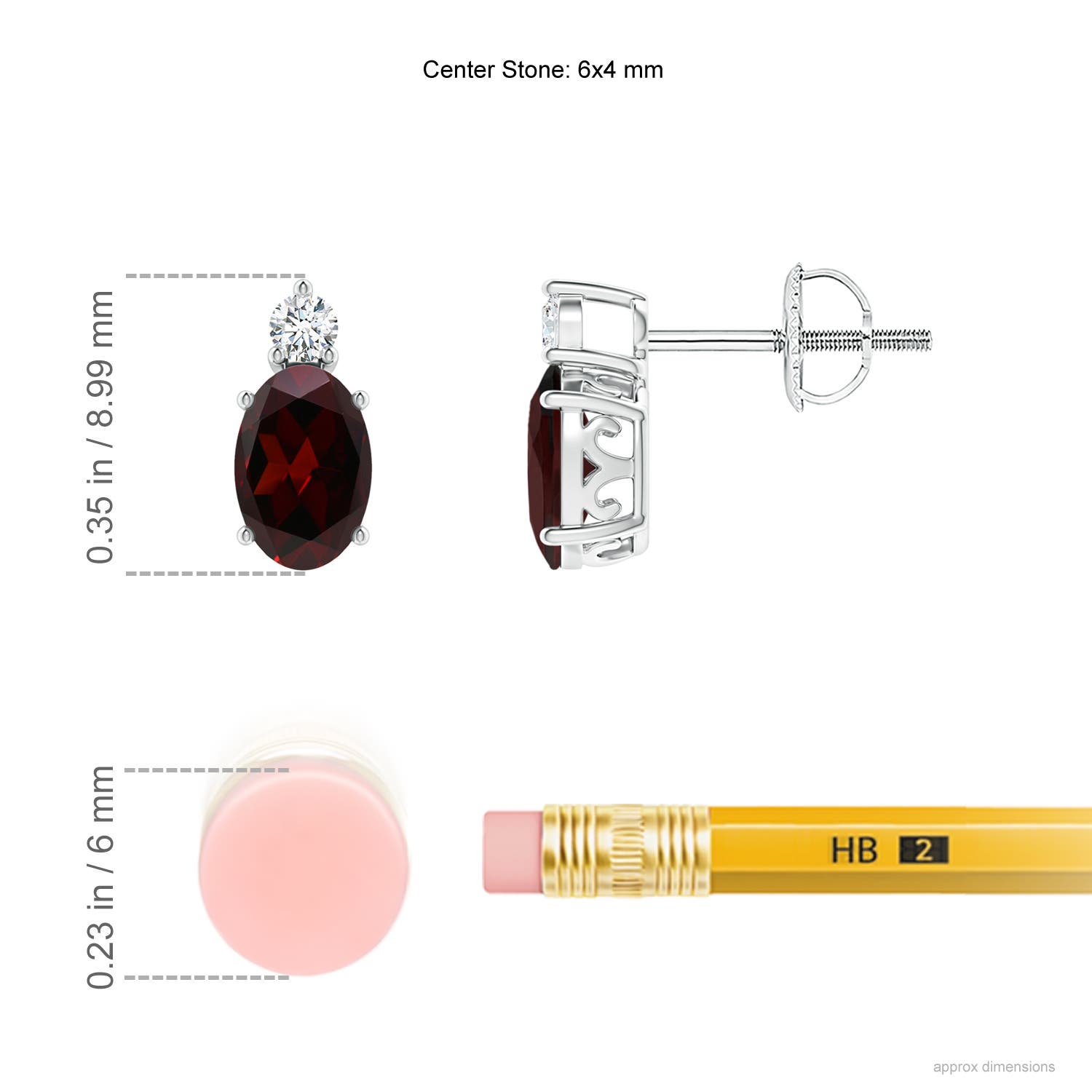 A - Garnet / 1.18 CT / 14 KT White Gold