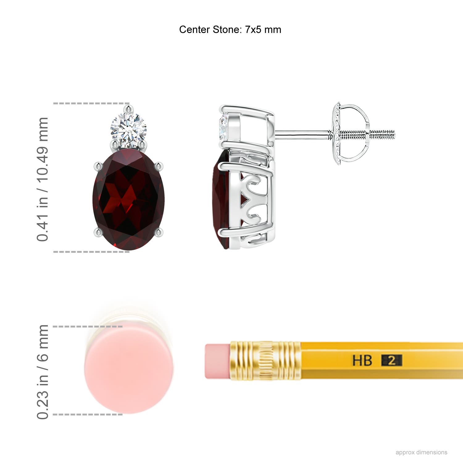 A - Garnet / 1.94 CT / 14 KT White Gold