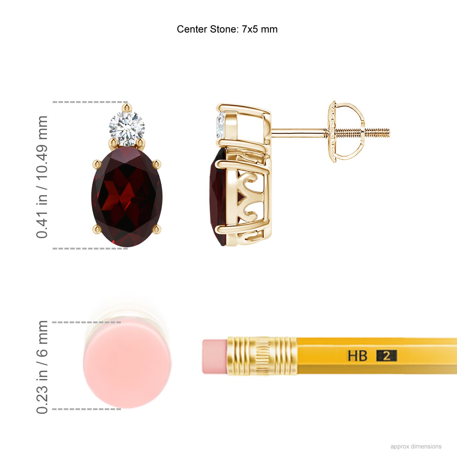 A - Garnet / 1.94 CT / 14 KT Yellow Gold