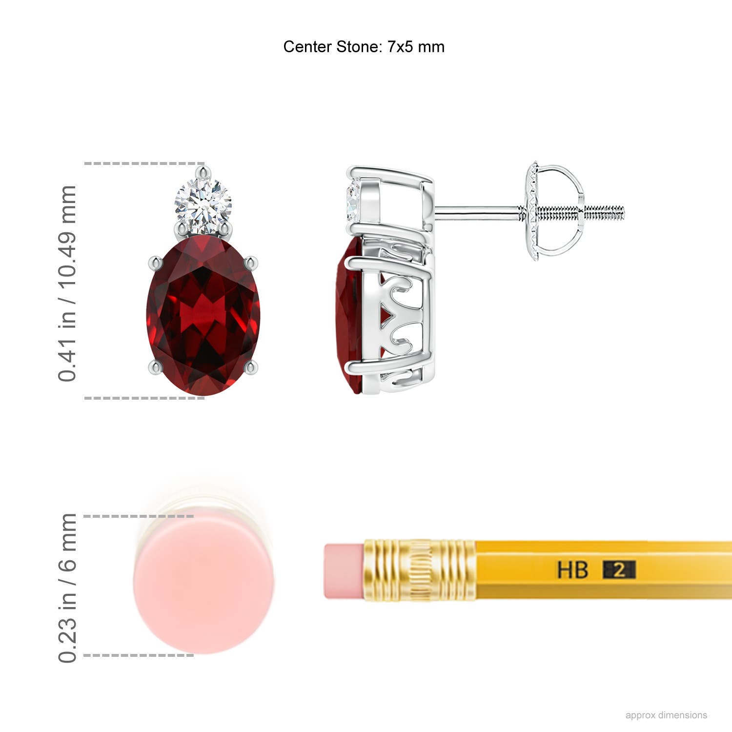 AAAA - Garnet / 1.94 CT / 14 KT White Gold