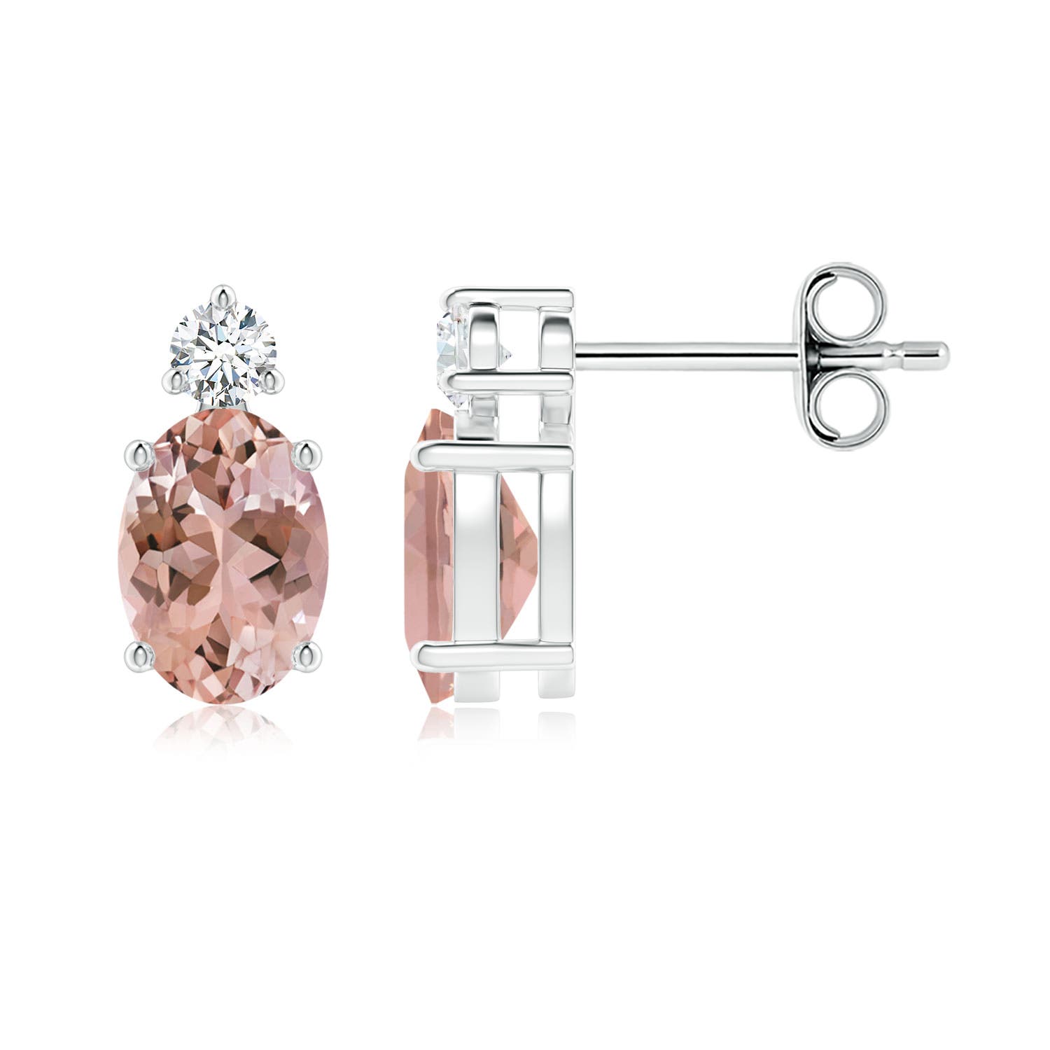 AAAA - Morganite / 1.54 CT / 14 KT White Gold