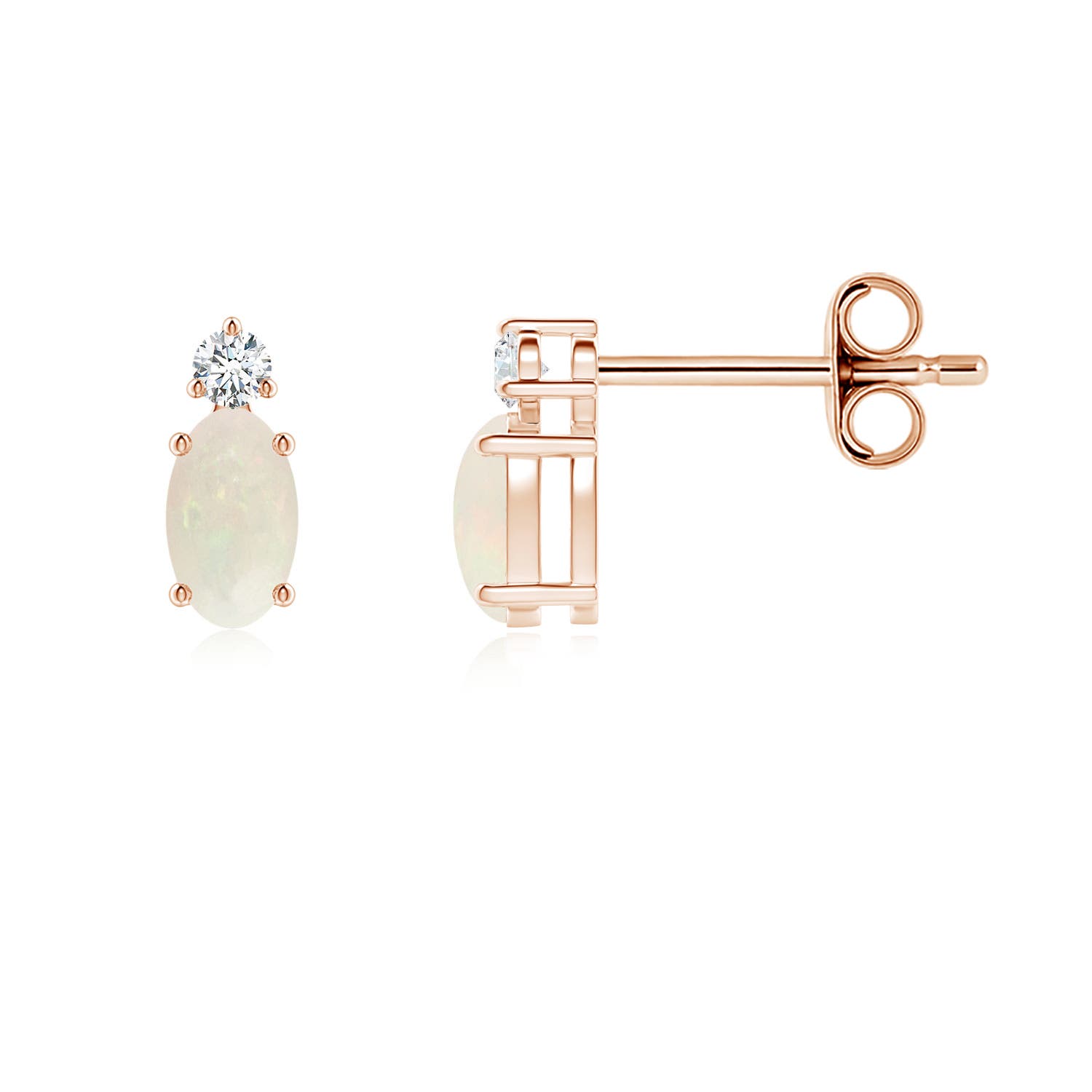 A - Opal / 0.35 CT / 14 KT Rose Gold