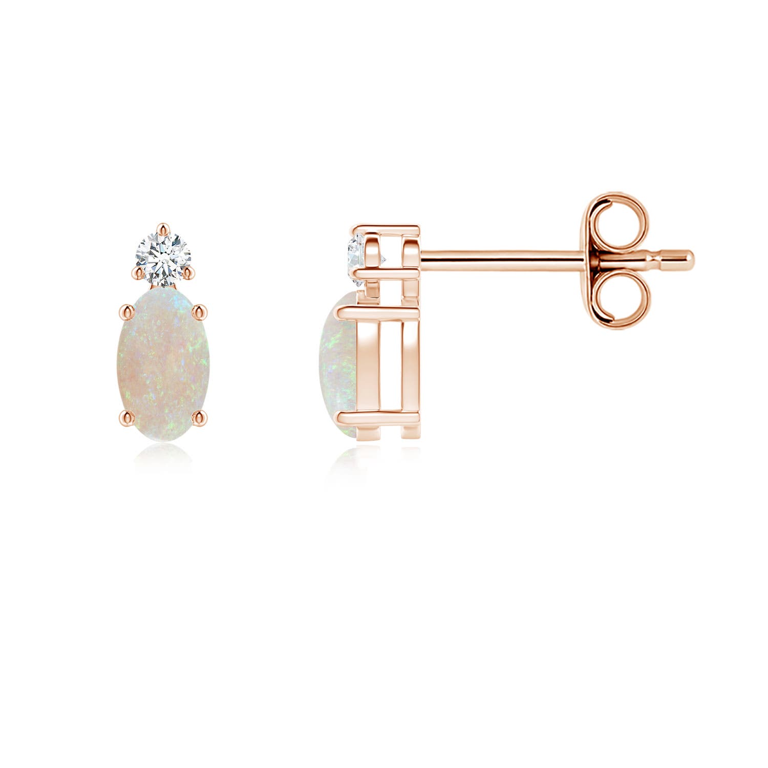 AA - Opal / 0.35 CT / 14 KT Rose Gold