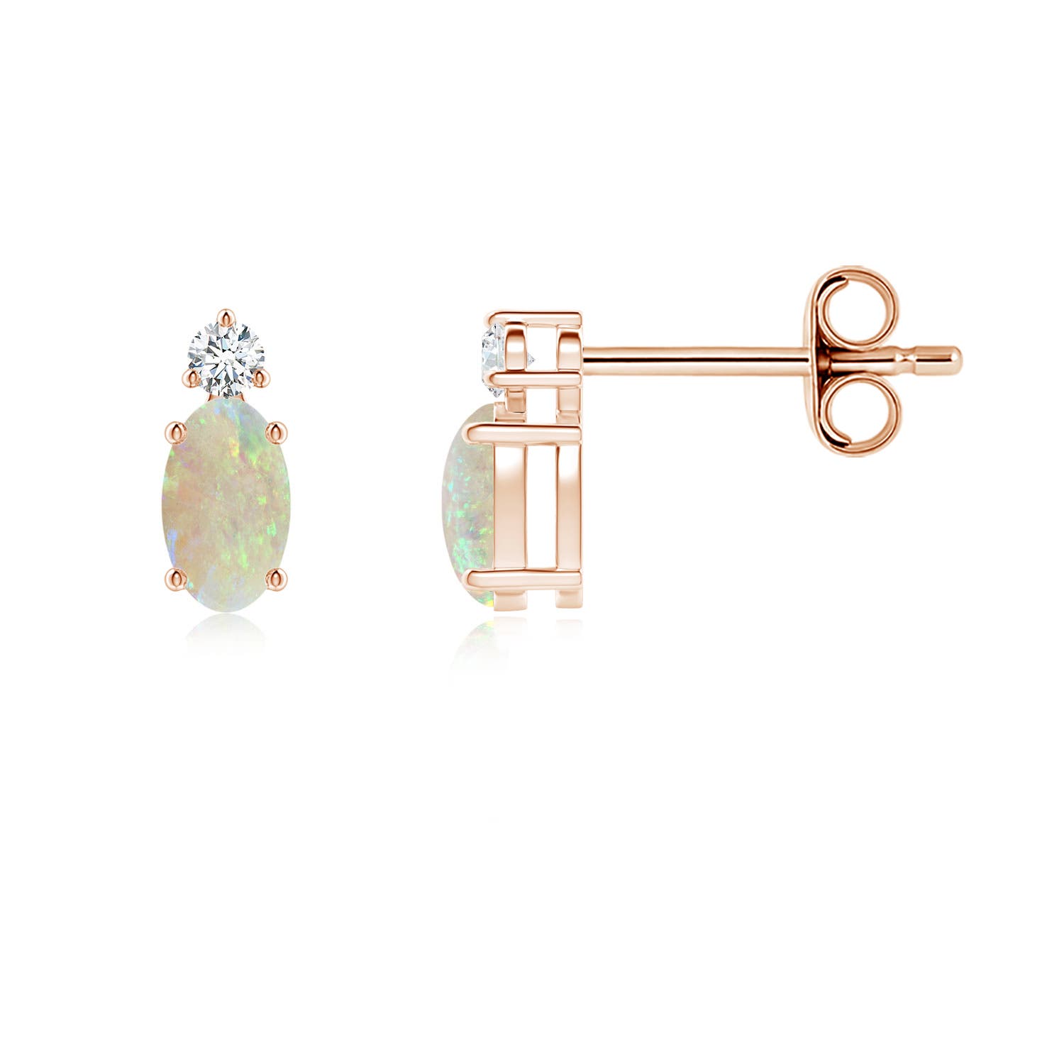 AAA - Opal / 0.35 CT / 14 KT Rose Gold