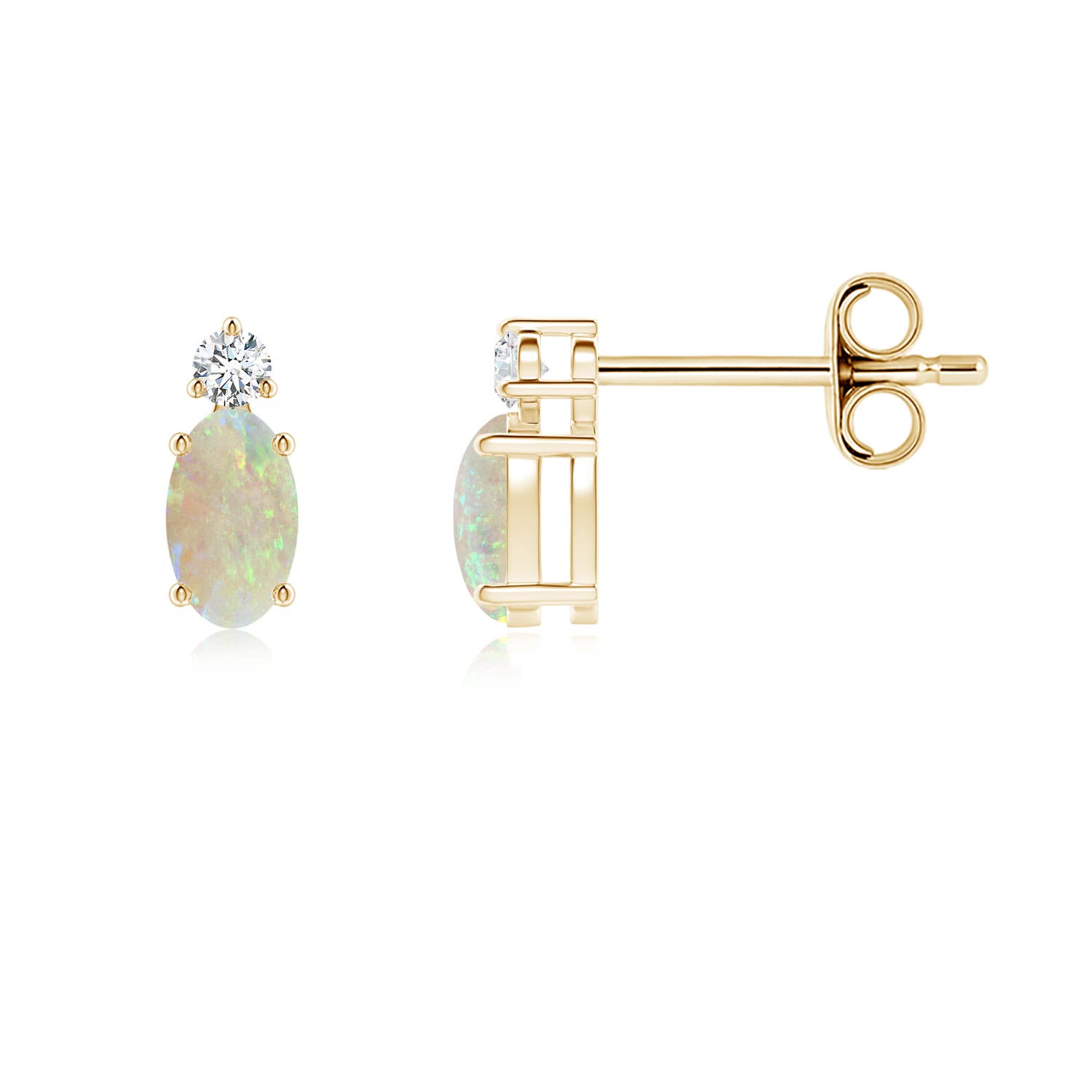 AAA - Opal / 0.35 CT / 14 KT Yellow Gold