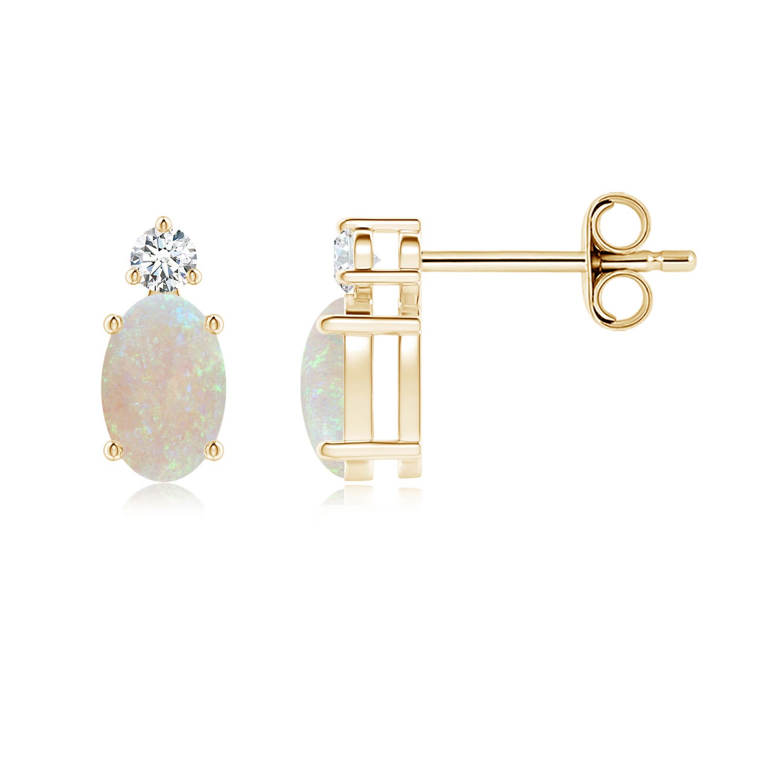 AA - Opal / 0.64 CT / 14 KT Yellow Gold