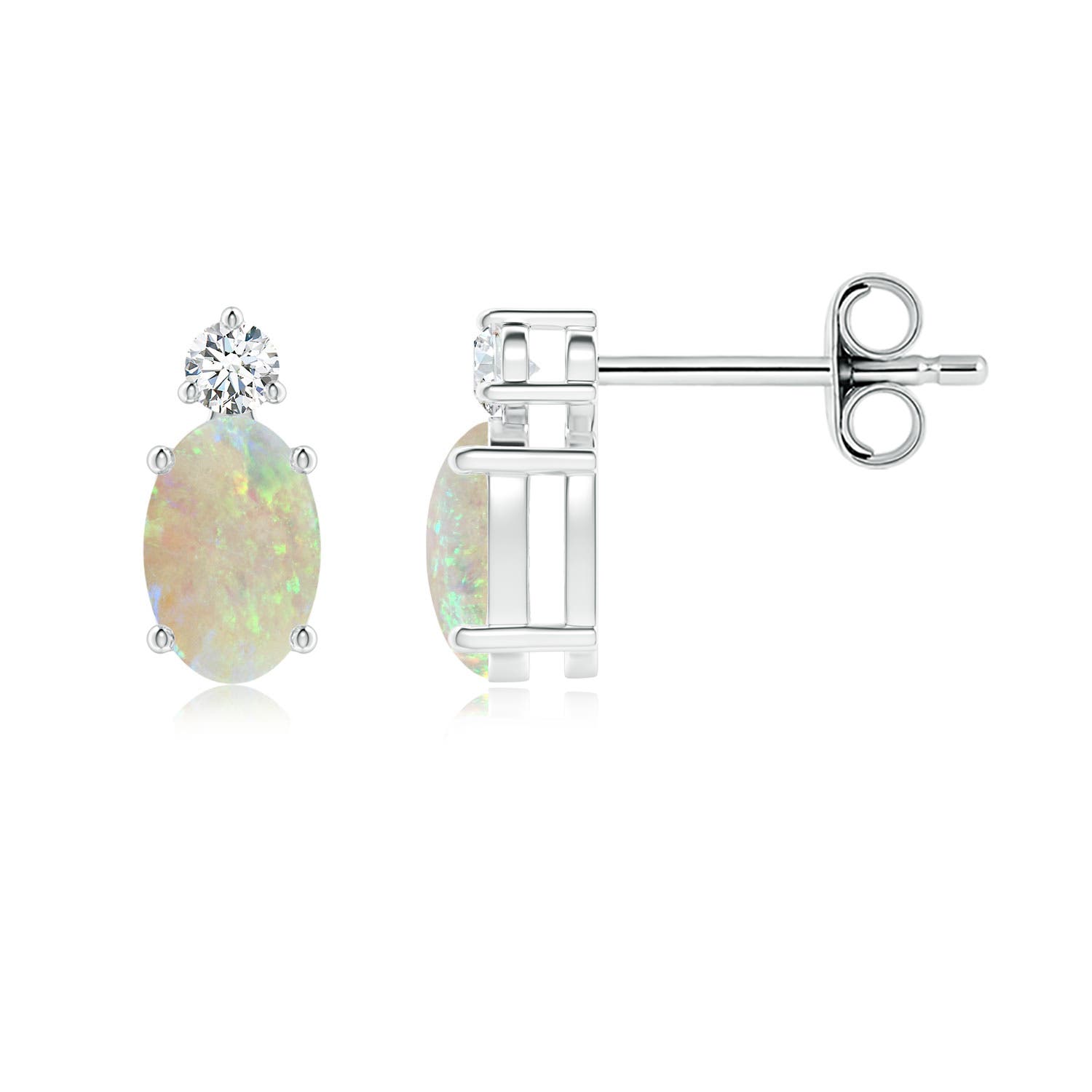 AAA - Opal / 0.64 CT / 14 KT White Gold