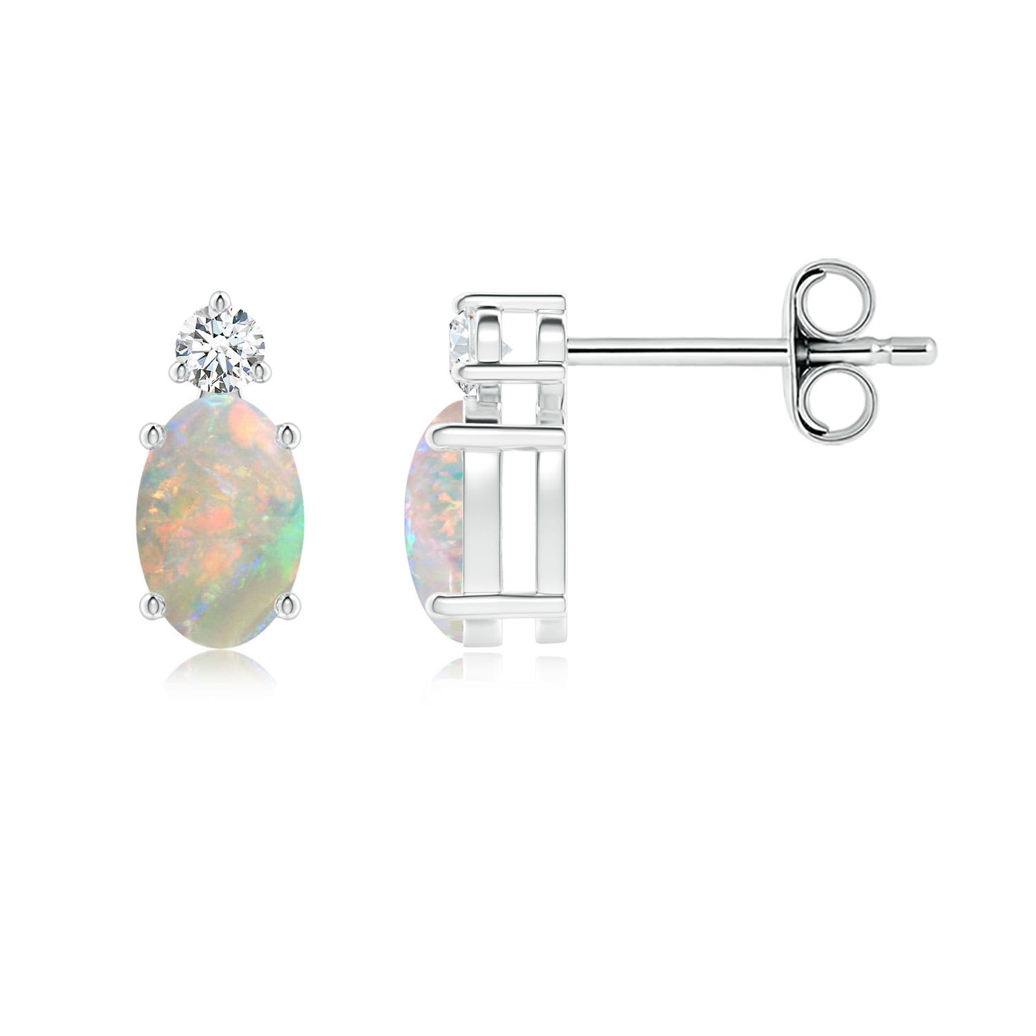 AAAA - Opal / 0.64 CT / 14 KT White Gold