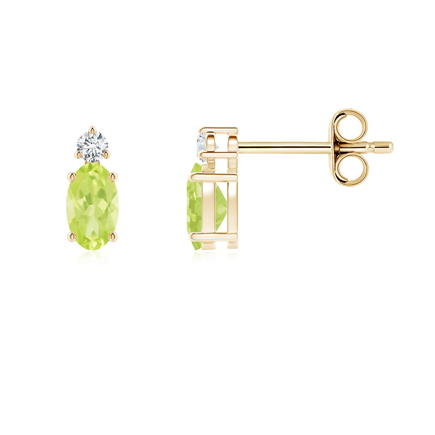 A - Peridot / 0.45 CT / 14 KT Yellow Gold