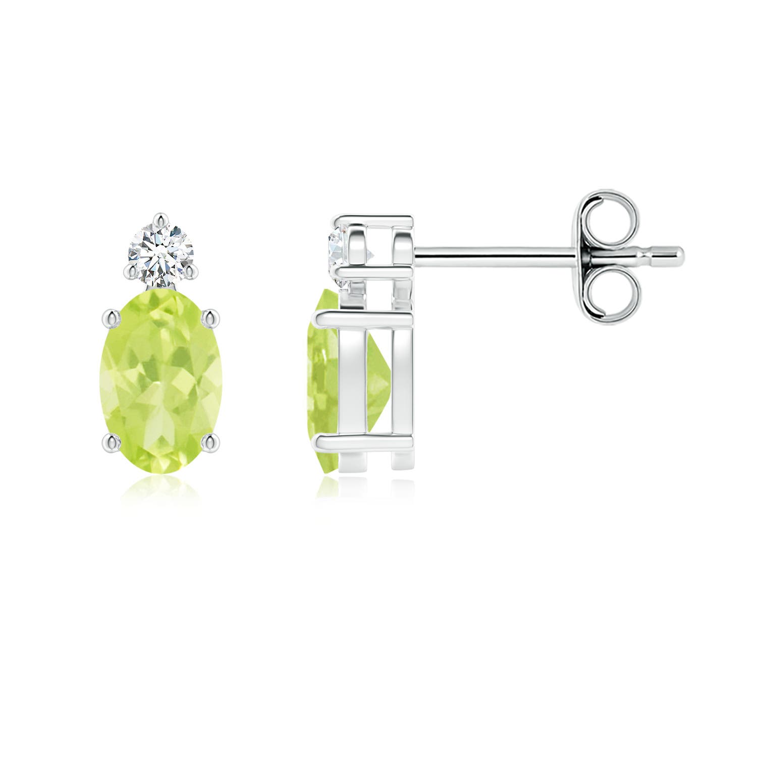 A - Peridot / 1.04 CT / 14 KT White Gold