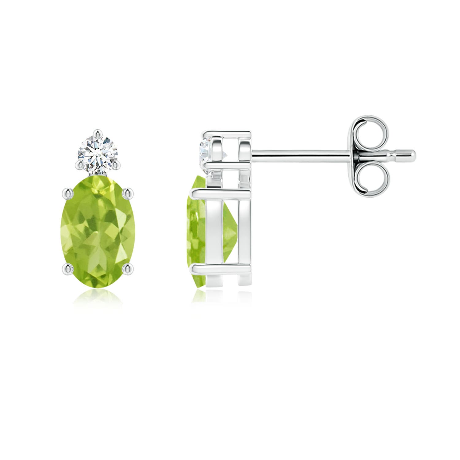 AA - Peridot / 1.04 CT / 14 KT White Gold