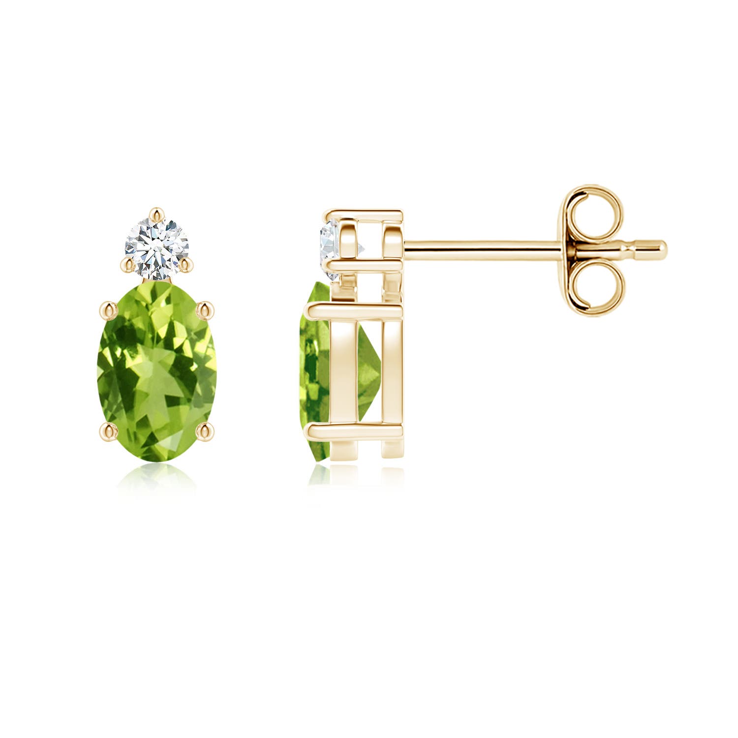 AAA - Peridot / 1.04 CT / 14 KT Yellow Gold