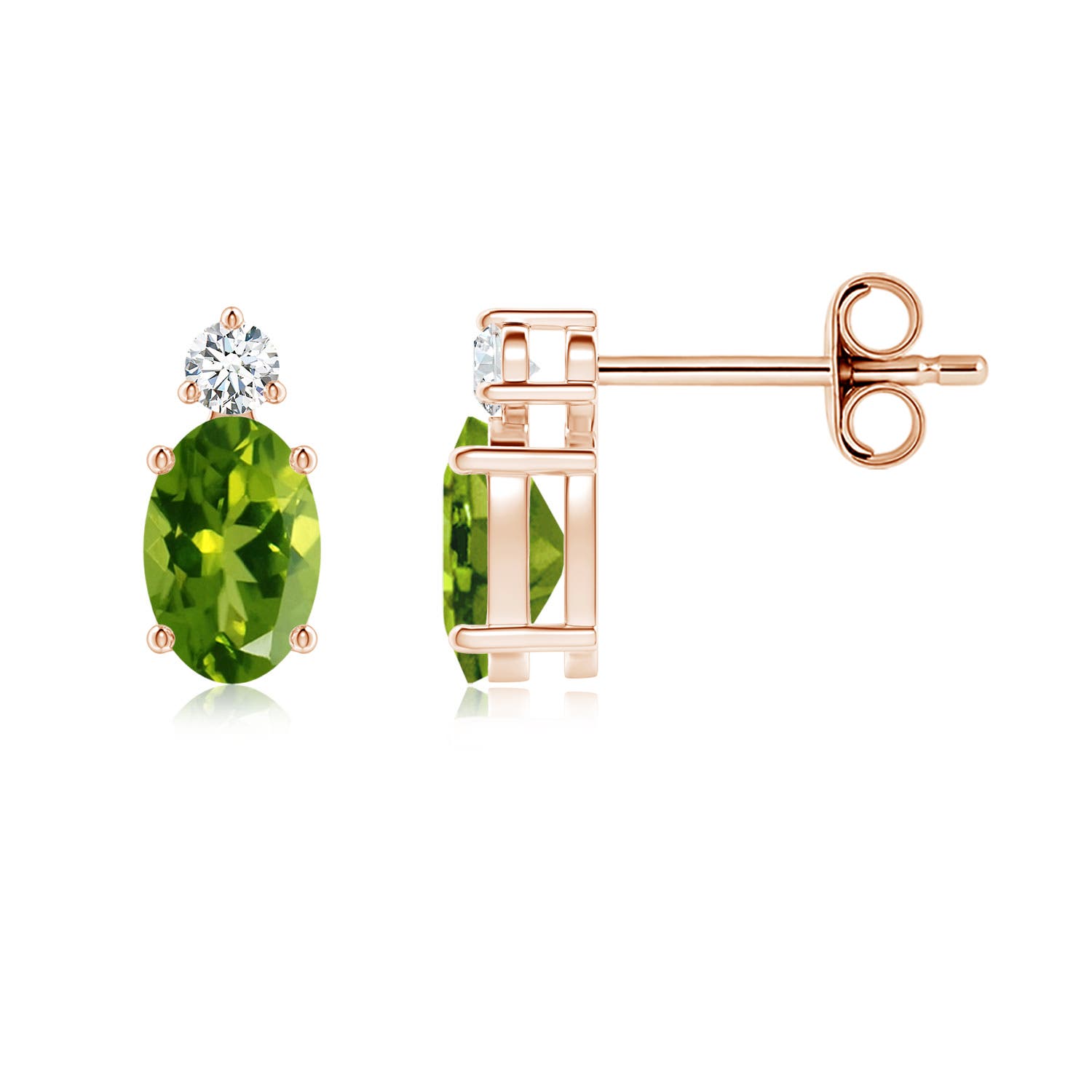 AAAA - Peridot / 1.04 CT / 14 KT Rose Gold