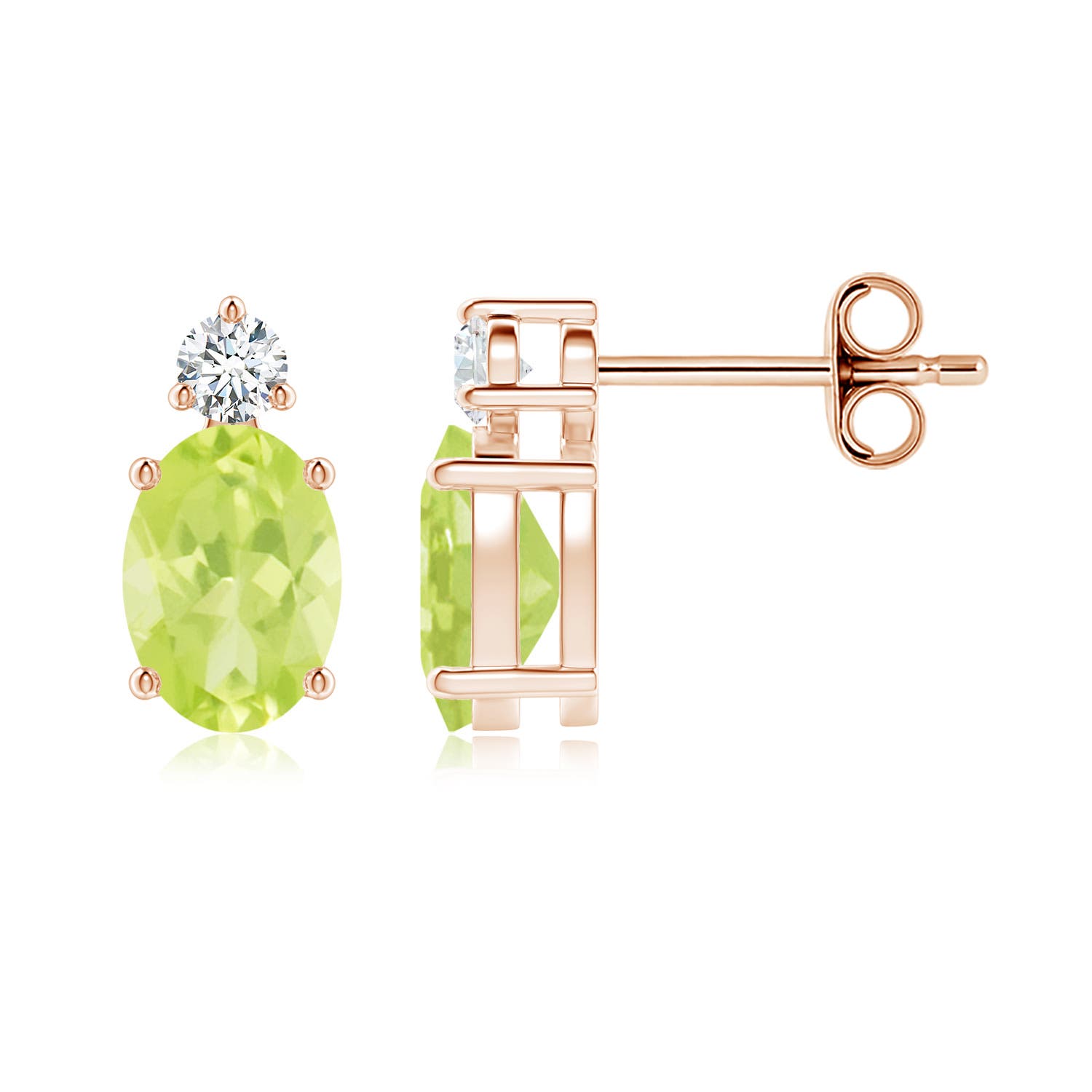 A - Peridot / 1.84 CT / 14 KT Rose Gold