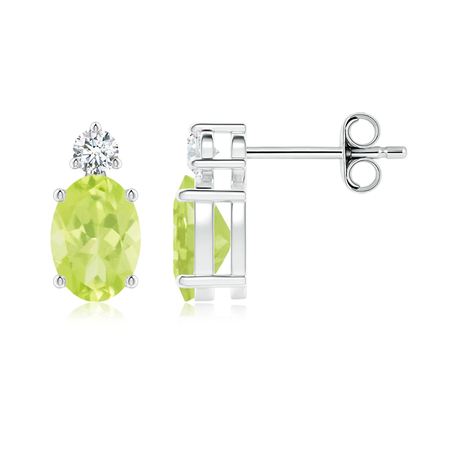 A - Peridot / 1.84 CT / 14 KT White Gold