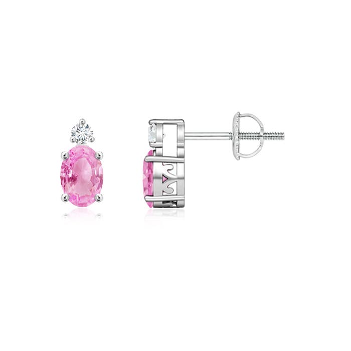 A - Pink Sapphire / 0.65 CT / 14 KT White Gold